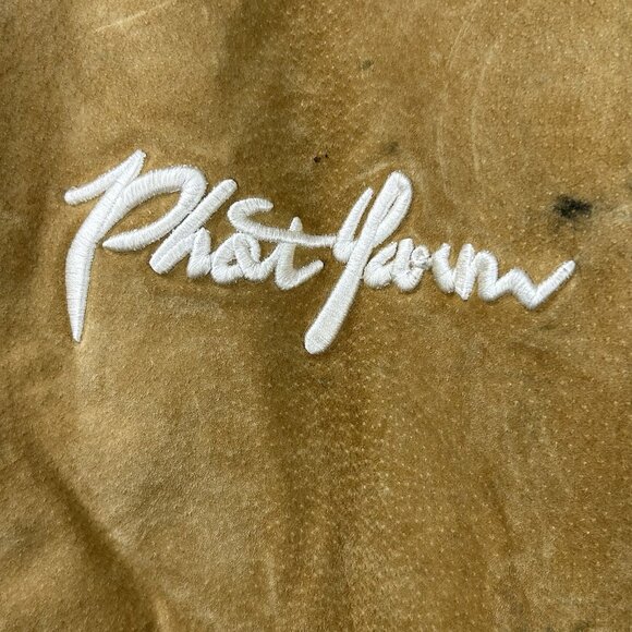 VTG Phat Farm Coat Men 5XL Brown Suede Gen.Leather Faux Fur Sherpa Heavy Hip Hop - Picture 16 of 16